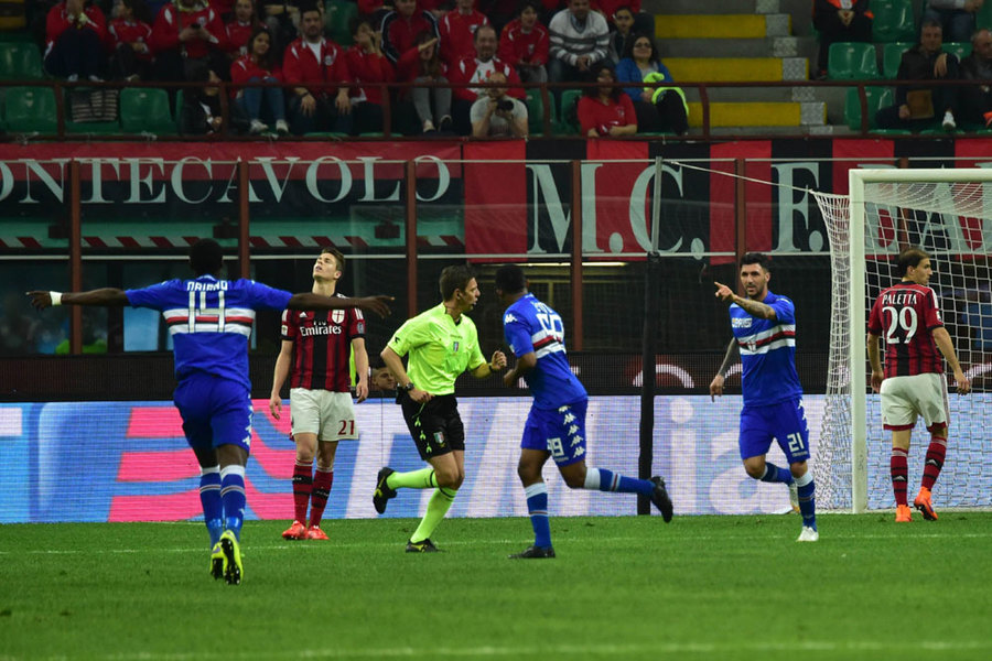 De Jong Gagalkan Kemenangan Sampdoria Atas Milan