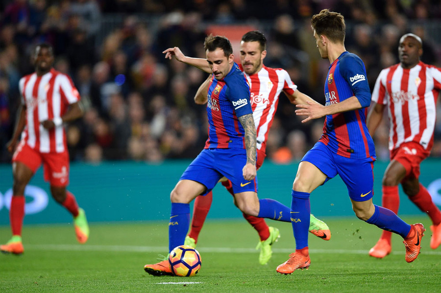 Barca Gilas Gijon dengan Setengah Lusin Gol