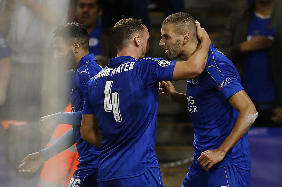 Islam Slimani Menangkan Leicester Atas Porto