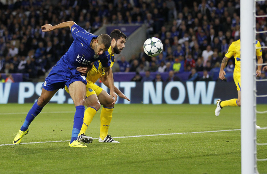 Islam Slimani Menangkan Leicester Atas Porto