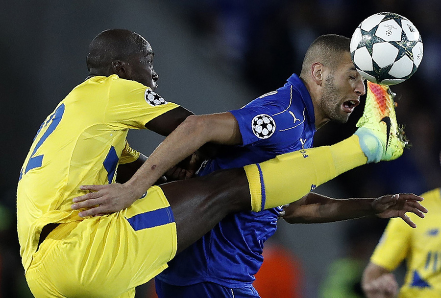 Islam Slimani Menangkan Leicester Atas Porto