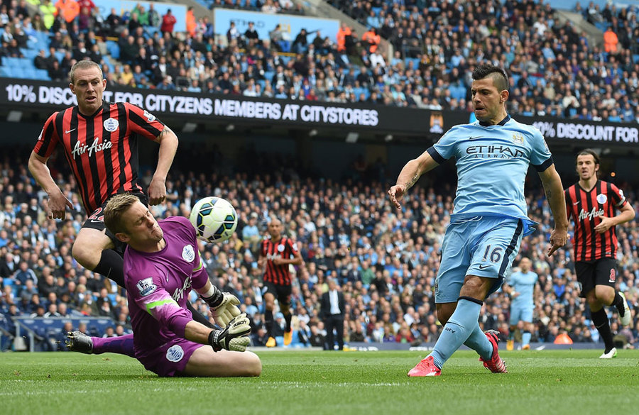 Hattrick Aguero Pastikan QPR Terdegradasi