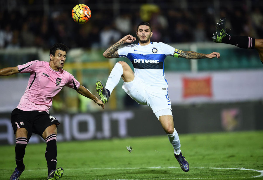 10 Pemain Inter Tertahan di Markas Palermo