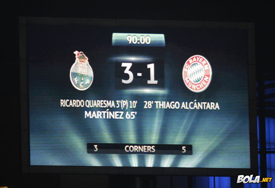 Tiga Kesalahan, Bayern Terkapar di Do Dragao.