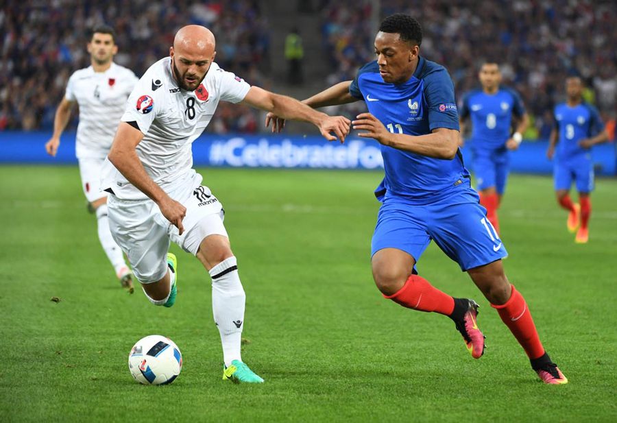 Prancis Menang dramatis Atas Albania