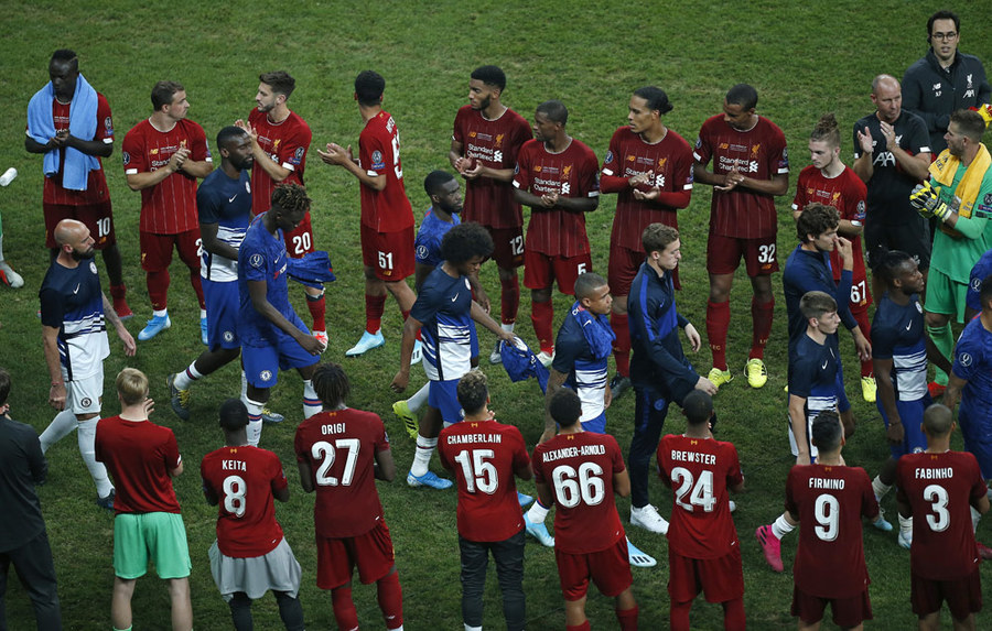 Selebrasi Liverpool Juara Piala Super Eropa 2019