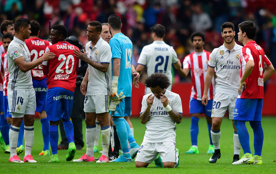 Tanpa BBC, Madrid Susah Payah Tundukkan Sporting