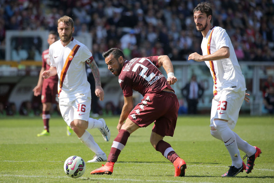 Ditahan Torino, Roma Melorot