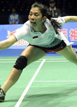 Andrianti Firdasari, kalahkan Tai Tzu Ying dan lolos ke perempat final Indonesia Open. (c) AP