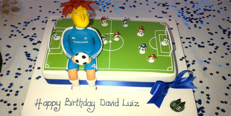 Kue Ultah David Luiz Mirip Tokoh The Simpson - Bola.net
