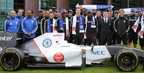 Ada Mobil F1 Sambangi Markas Latihan Chelsea