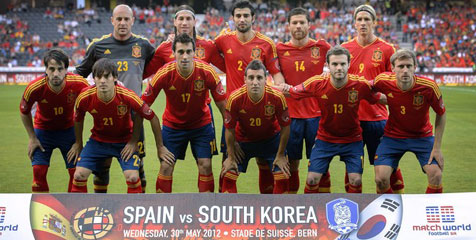 Nomor Punggung Skuad Spanyol di Euro 2012