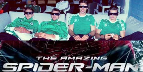 Persiapan Jerman Menghadapi Italia, Menonton THE AMAZING SPIDER-MAN 3D!