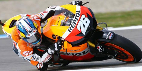 Assen Hujan, Pedrosa Pimpin Sesi Latihan Ketiga