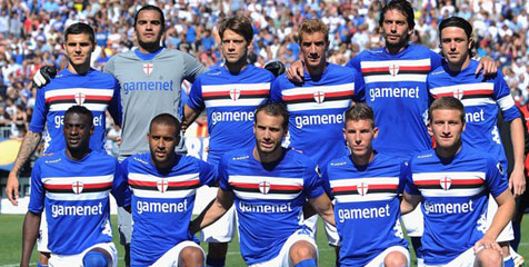 Nomor Punggung Skuad Sampdoria Musim 2012/13