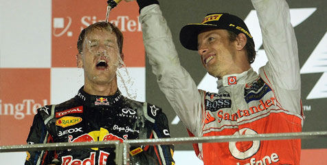 Button: Alonso dan Vettel Calon Terkuat Juara Dunia 2012