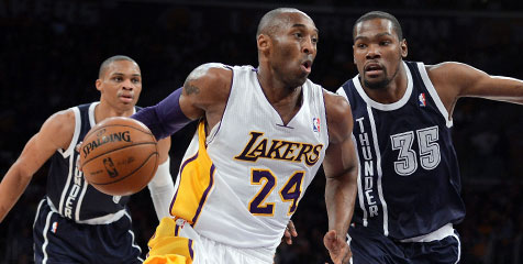 Top Assist, Kobe Buat Lakers Kalahkan Thunder