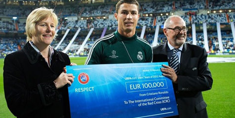 Donasi Mulia Ronaldo Untuk Palang Merah Internasional Donasi Mulia Ronaldo Untuk Palang Merah Internasional