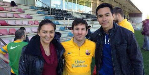 Donna Agnesia dan Darius Kunjungi Lionel Messi