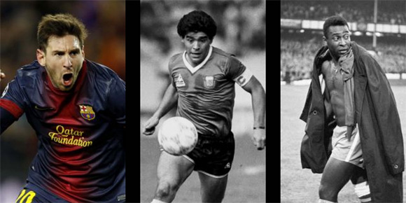 Video: Kompilasi Kehebatan Trio Messi, Maradona dan Pele