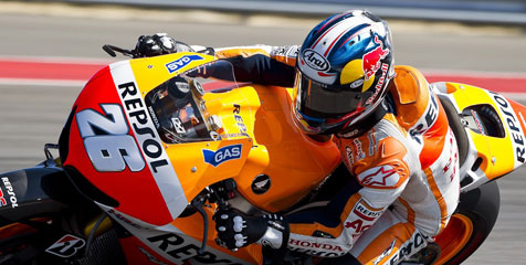 Leher Sakit, Uji Coba Pedrosa di Austin Terhambat
