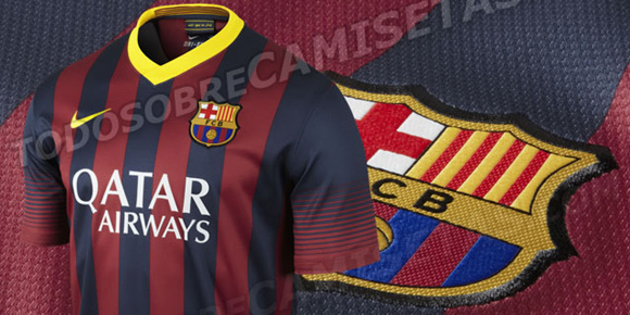 Detail Jersey: Barcelona Home 2013-2014