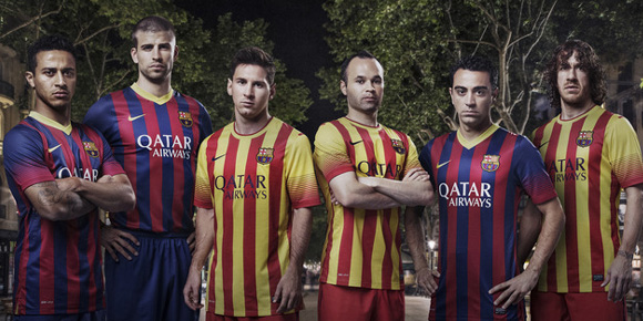 Detail Jersey: Home & Away Barcelona 2013-2014