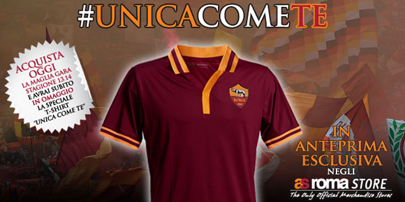 Detail Jersey: AS Roma Home 2013-2014