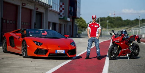 Dovizioso Kendarai Lamborghini Aventador di Imola Dovizioso Kendarai Lamborghini Aventador di Imola