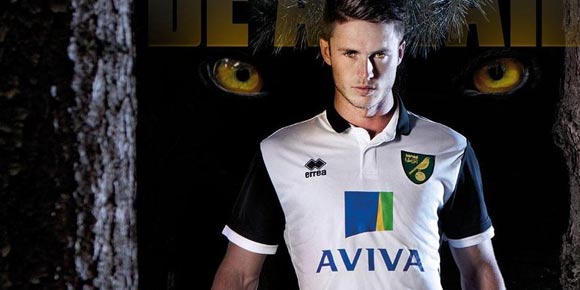 Detail Jersey: Norwich Away 2013-2014