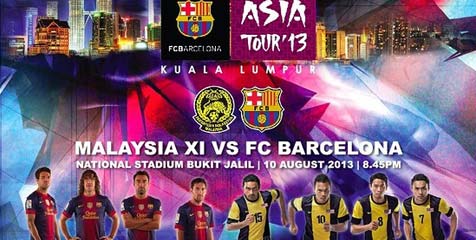 Bola.net Bagikan Tiket Gratis Barcelona FC Asia Tour 2013 di Malaysia