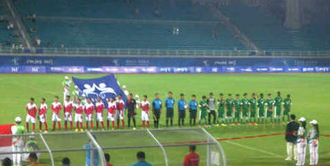 AYG 2013, Cabor Sepakbola Tundukkan Arab Saudi