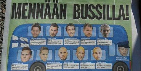 Karikatur Formasi Parkir Bus Finlandia Saat Lawan Spanyol