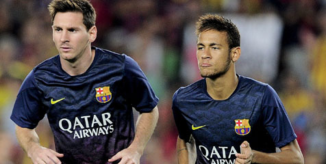 Messi Senang Neymar Gabung Barca Messi Senang Neymar Gabung Barca