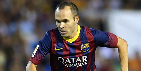 Iniesta Bantah Adanya 'Perang' Dengan Barcelona