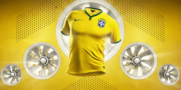 Detail Jersey: Brasil Home Piala Dunia 2014