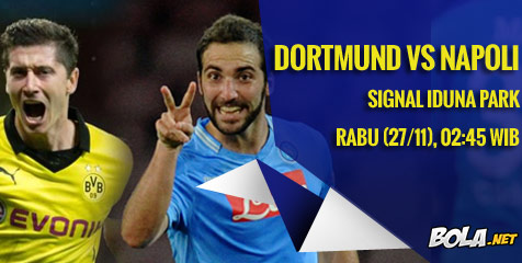 Preview: Dortmund vs Napoli, Incar Satu Poin