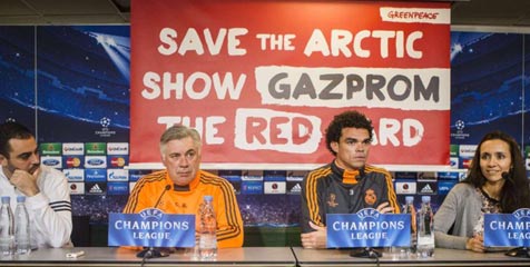 Greenpeace Sabotase Konferensi Pers Real Madrid