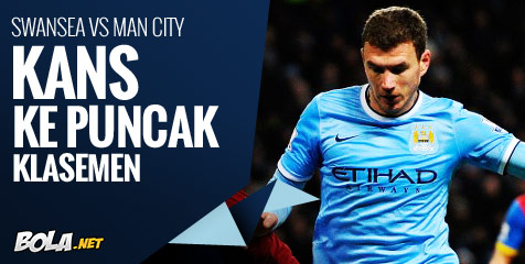 Preview: Swansea vs Man City, Incar Kans ke Puncak