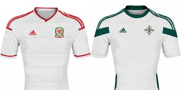 Detail Jersey Away Wales Dan Irlandia Utara 2014