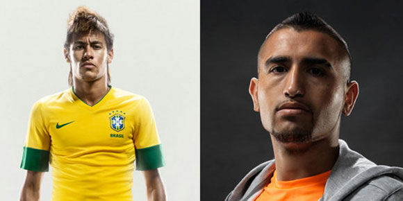 Wajah Neymar dan Vidal  50 Tahun ke Depan