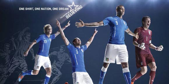 Detail Jersey Home dan Away Italia Piala Dunia 2014