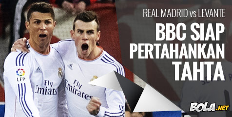 Preview: Madrid vs Levante, BBC Siap Amankan Tahta