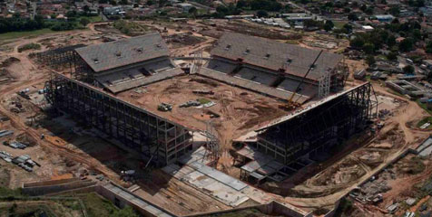 Salah Satu Stadion Piala Dunia Baru Kelar Mei