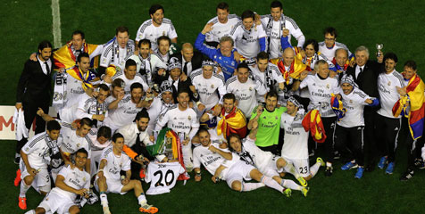 Trofi Copa del Rey Madrid Dipajang Museum Bernabeu