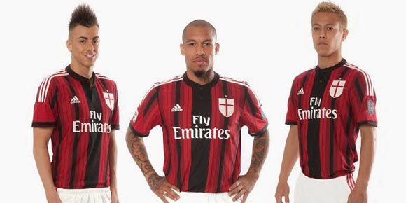 Detail Jersey Home AC Milan 2014-15