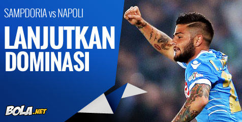 Preview: Sampdoria vs Napoli, Lanjutkan Dominasi