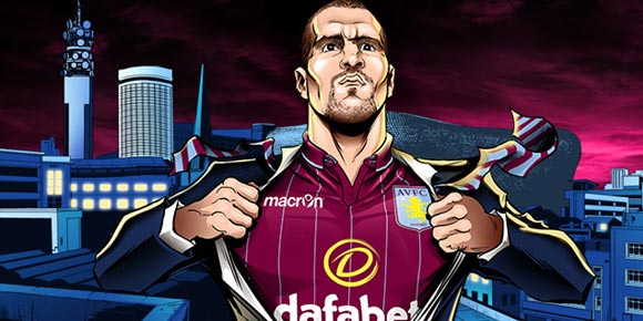 Detail Jersey Home Aston Villa 2014-15