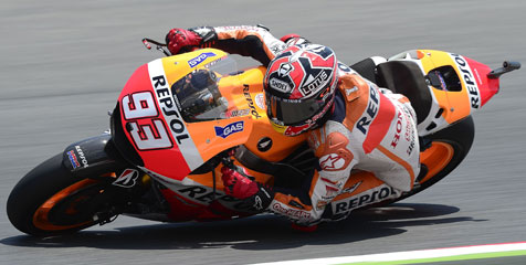 Aegerter Debut MotoGP, Marquez Kuasai Uji Coba Catalunya