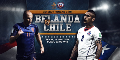 Preview: Belanda vs Chile, Berebut Puncak Grup